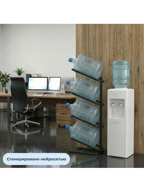 Стеллаж для бутилированной воды KD_Бридж-4 на 4 тары,цвет черный