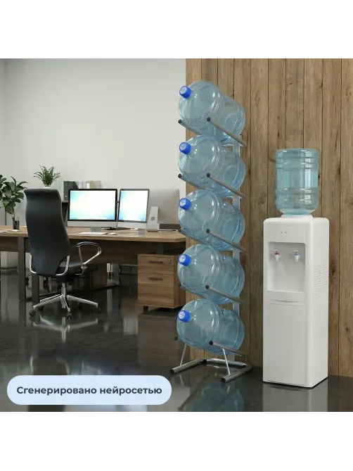 Стеллаж для бутилированной воды KD_Бридж-5 на 5 тар, цвет  серый