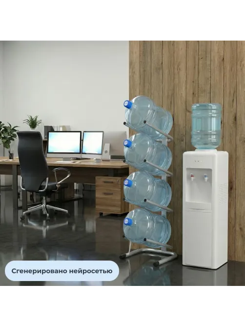 Стеллаж для бутилированной воды KD_Бридж-4 на 4 тары, цвет  серый
