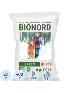 Реагент противогололёдный Bionord Green мешок 23 кг до -25С