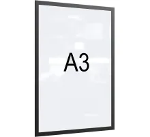 Рамка магнитная настенная Attache А3 ПЭТ, черная, 5 шт/уп