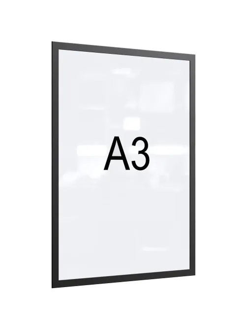 Рамка магнитная настенная Attache А3 ПЭТ, черная, 5 шт/уп