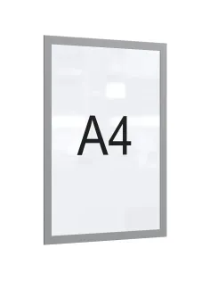 Рамка магнитная настенная Attache А4 ПЭТ, серая, 5шт/уп