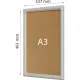 Рамка A3 Attache пласт.клик-профиль, углы прямоугольные, цвет серый