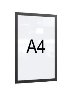 Рамка магнитная настенная Attache А4 ПЭТ, черная, 5 шт/уп
