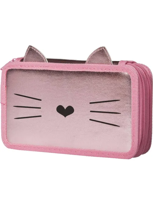 Пенал  Kitty 2 отд., кож/зам голография, 190х110 мм, ПКЗ 11-112