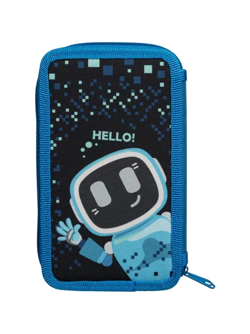 Пенал Robot Hello 2 отд., ткань, 190х110 мм, ПКТ 11-20