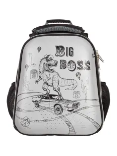 Ранец Комус Класс Динозавр Boss, 2 отд., эргоном. cпинка, светоотр. ткань
