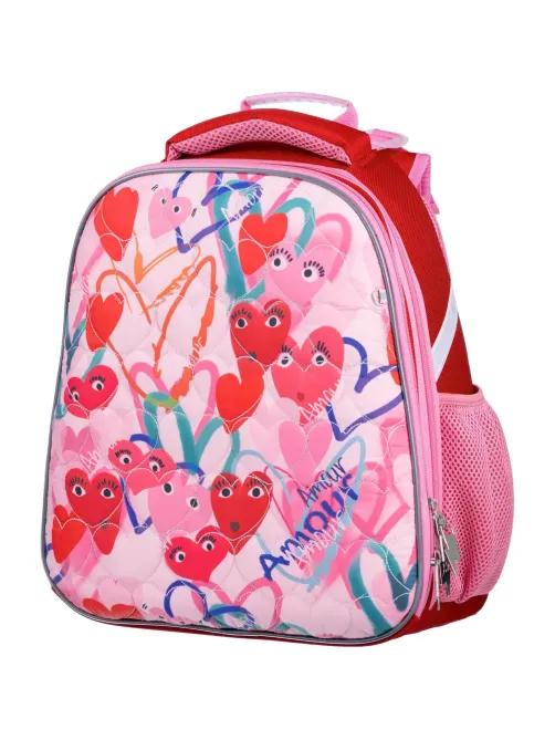 Ранец Комус Класс Basic Amour, розовый, 2 отд, эргоном спинка