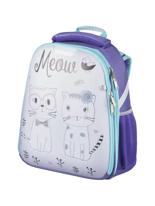 Ранец Basic Meow, 2 отд., эргоном. спинка, экокожа