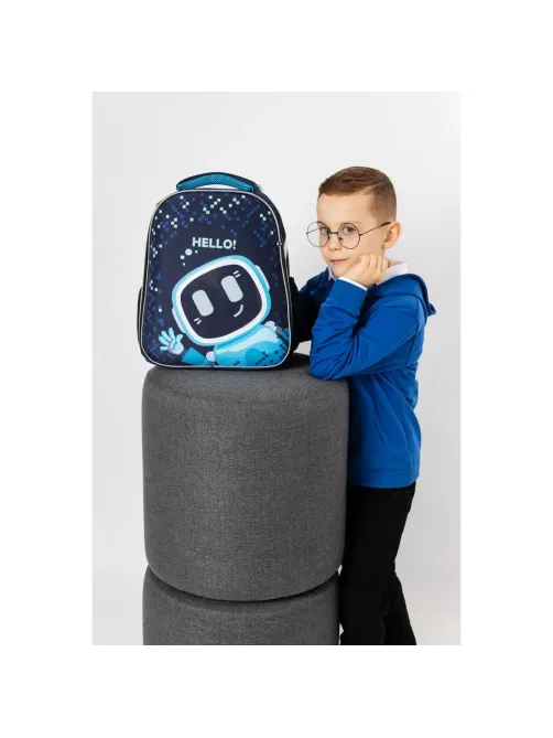 Ранец Basic Robot Hello, 2 отд., эргоном. спинка
