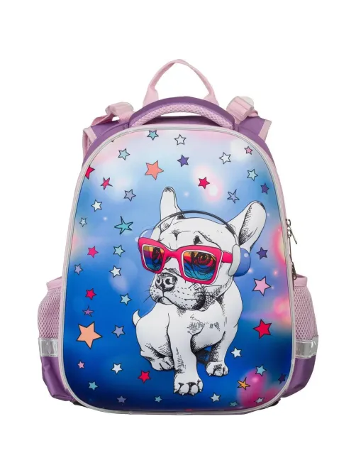 Ранец 3D pug dog, 2 отд., эргоном. Спинка