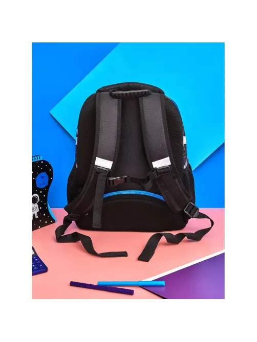 Ранец Комус Класс Stright 3D Косм. путешествия, св/диоды, 2 отд, эргоном