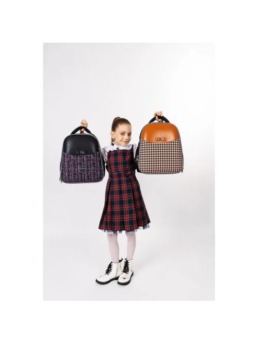 Ранец Комус Класс Basic Fashion твид черный, 2 отд., эргоном. спинка