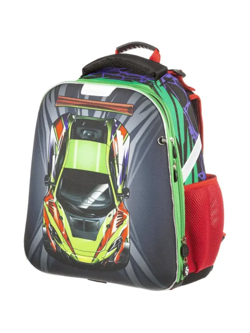 Ранец №1School X-treme, 2 отд., эргоном. спинка, светящийся кант