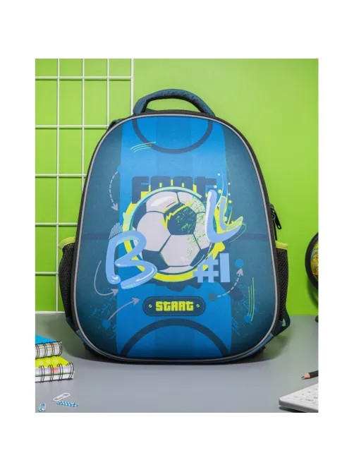 Ранец Easy Football синий, 2 отд