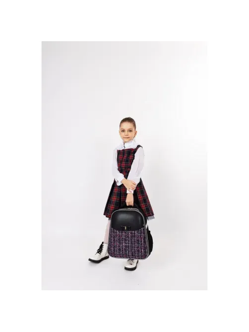 Ранец Комус Класс Basic Fashion твид черный, 2 отд., эргоном. спинка
