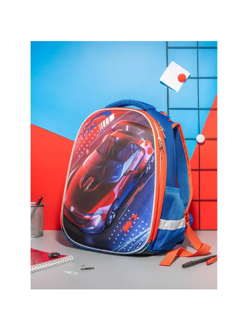 Ранец 3D Car, 2 отд., эргоном. Спинка