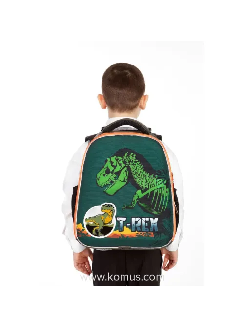 Ранец Basic T-Rex, 2 отд., эргоном. спинка, светящийся кант