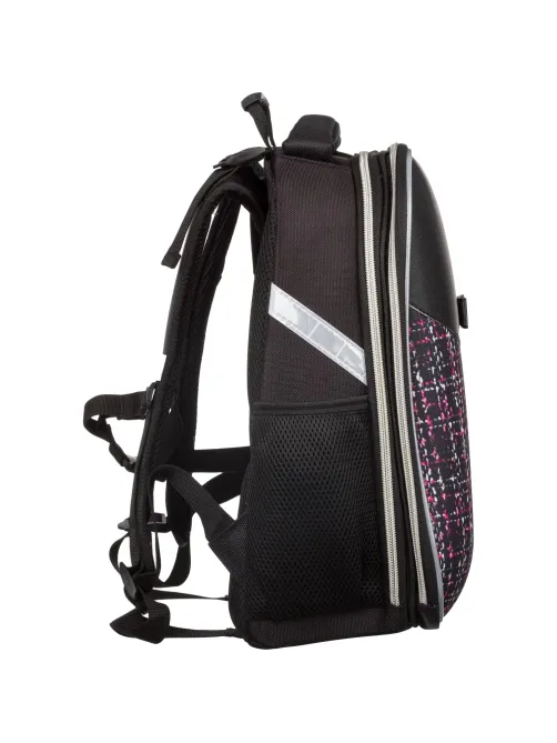 Ранец Комус Класс Basic Fashion твид черный, 2 отд., эргоном. спинка