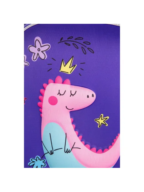 Ранец  3D Dino princess, 2 отд., эргоном. спинка