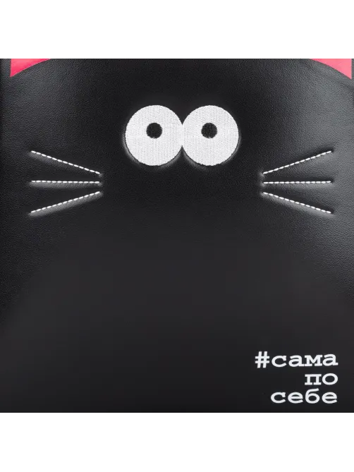 Ранец Комус Класс Stright Котэ Сама по себе, черный, 2 отд, эргоном. Спинка