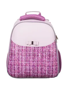 Ранец Комус Класс Basic Fashion твид розовый, 2 отд., эргоном. спинка