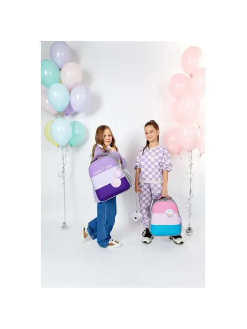 Ранец Basic Casual роз+голуб, 2 отд., эргоном. спинка