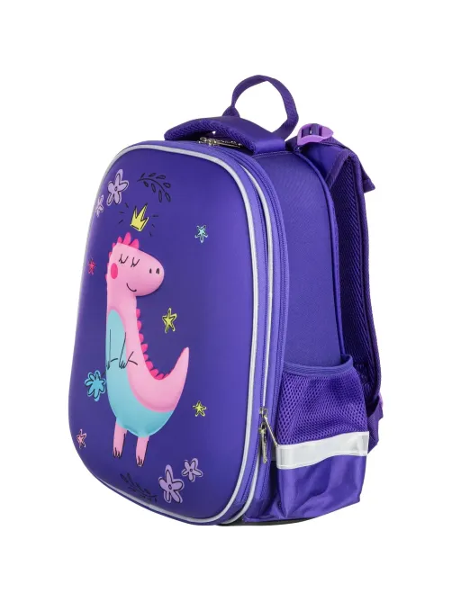 Ранец  3D Dino princess, 2 отд., эргоном. спинка
