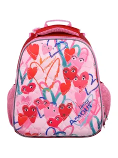 Ранец Комус Класс Basic Amour, розовый, 2 отд, эргоном спинка