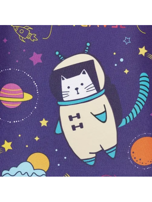 Ранец Комус Класс Кот-космонавт, меняет цвет, 2 отд., эргоном. спинка