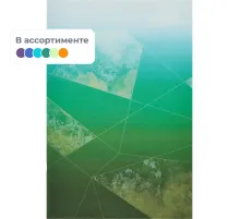 Тетрадь общая А4,48л,кл,скоб,офсет-2 Ice син/зел