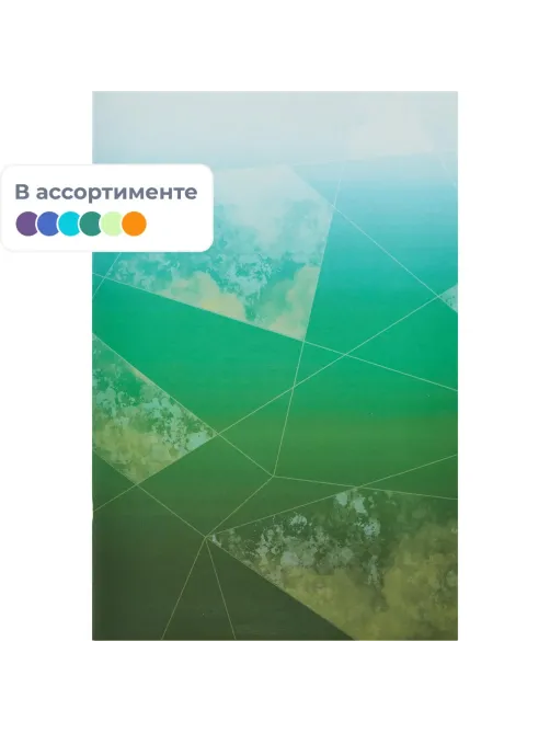 Тетрадь общая А4,48л,кл,скоб,офсет-2 Ice син/зел