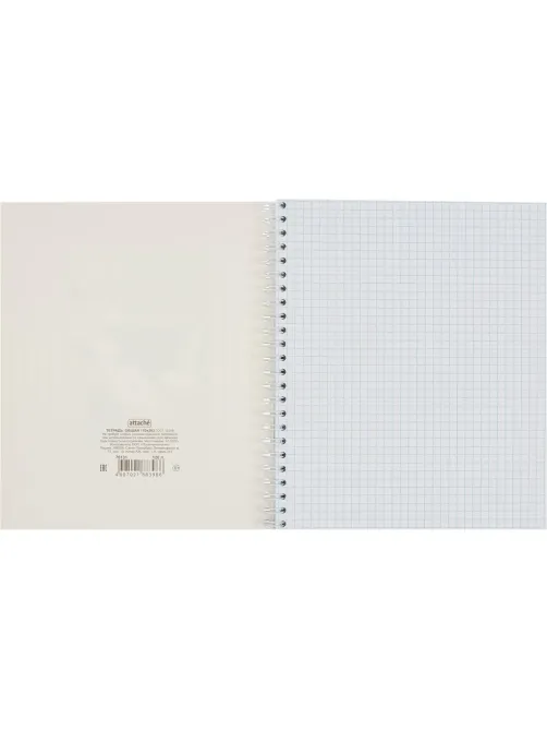 Тетрадь общая Attache,120л,клет,А5,спир,обл.лак.карт