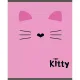 Тетрадь общая А5 48л №1School Kitty роз,клет,скреп, ВД-лак 4шт/уп(1819933)
