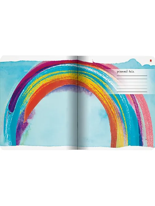 Тетрадь общая А5 ,48л, клетка,скрепка, РАДУГА, 5 шт в уп,7-48-855/5