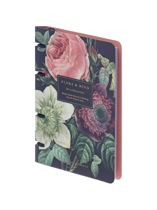 Тетрадь общая, BS, А5, 120л., клетка, кольца, Flora, букет N4757