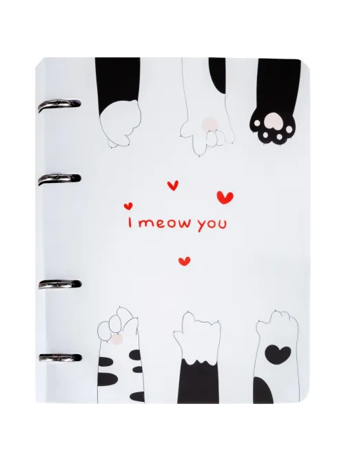 Тетрадь общая А5 120л клетка,кольца(смен.блок) Cats TSB5-120CT