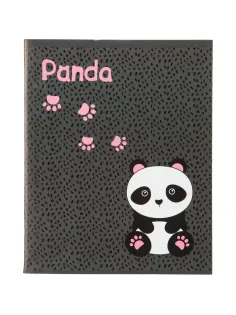 Тетрадь общая А5 96л Panda,клет,скреп., ВД-лак