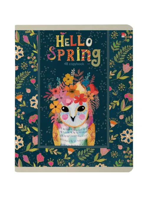 Тетрадь общая А5 ,48л, клетка,скрепка, HELLO SPRING, 5 шт в уп,7-48-448/5