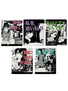Тетрадь общая А5,48л,клетка,скреп,MANGA ANIME.CITY,5шт/уп,7-48-1245/5