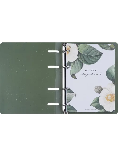 Тетрадь общая, BS, А5, 120л., клетка, кольца, Flora, камелия N4758