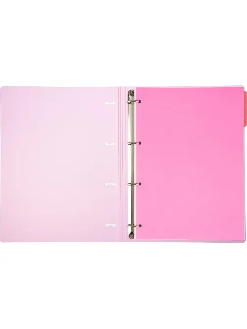 Бизнес-тетрадь Attache Rainbow Style А4 на кольцах, смен.блок, розов