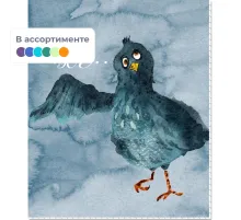 Тетрадь Странные Голуби, 170х203, 48л, софттач,  на скрепке, 3217