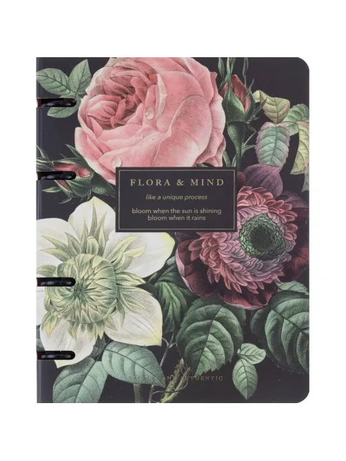 Тетрадь общая, BS, А5, 120л., клетка, кольца, Flora, букет N4757