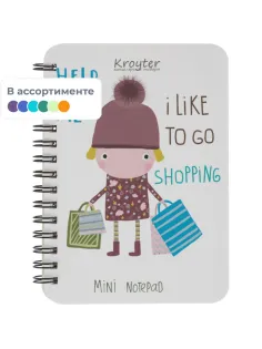 Тетрадь общая Kroyter 60л,точка,А6,спир,обл.кар,Girlfriends,диз.в асс.64188