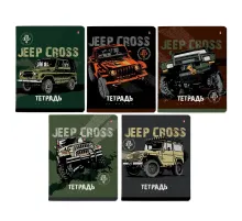 Тетрадь общая А5,48л,клетка,скреп,JEEP CROSS,10шт/уп,7-48-1244/10