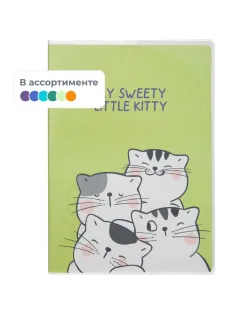 Тетрадь общая So Many Cats 64л B5, блок крем,клетка,пл.обл, в ассортименте