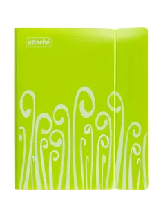 Бизнес-тетрадь А5,120 л,пласт обл,на рез,с разд, ATTACHE FANTASY,салат