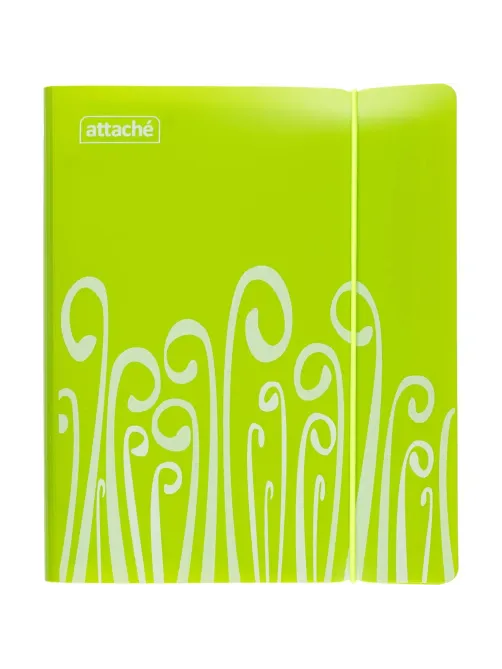 Бизнес-тетрадь А5,120 л,пласт обл,на рез,с разд, ATTACHE FANTASY,салат